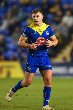 Warrington Wolves 'tan George Williams 27. Betfred Süper Lig karşılaşmasında Warrington Wolves' a karşı Londra Broncos maçı sırasında 20 Eylül 2024 'te Warrington, İngiltere' deki Halliwell Jones Stadyumu 'nda maç yaptı.