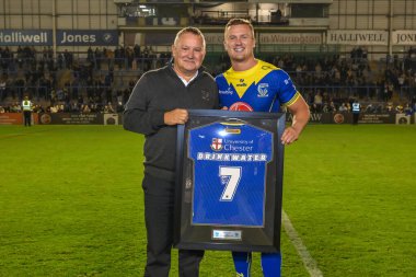 Warrington Wolves 'dan Josh Drinkwater, 20 Eylül 2024' te Warrington, İngiltere 'deki Halliwell Jones Stadyumu' nda oynanan 27.