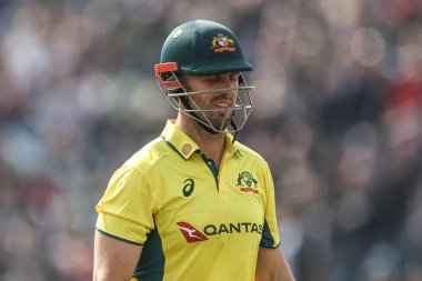 Mitchell Marsh of Australia leaves the field after been bowled LBW by Jacob Bethell of England during the Second Metro Bank One Day International England v Australia at Headingley Cricket Ground, Leeds, United Kingdom, 21st September 2024 clipart