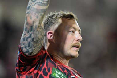 Leigh Leoparları 'ndan Josh Charnley 27. Betfred Süper Lig Maçı' nda Leigh Leopards 'a karşı St Helens Leigh Spor Köyü, Leigh, İngiltere' de 20 Eylül 2024