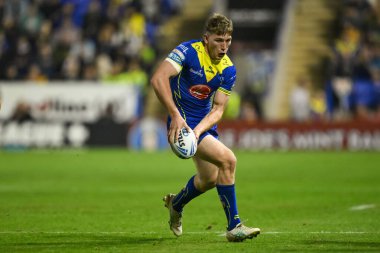 Warrington Wolves takımından Matty Nicholson, 27. Betfred Süper Lig Turu 'nda Warrington Wolves' a karşı Londra Broncos maçında 20 Eylül 2024 'te Warrington, İngiltere' deki Halliwell Jones Stadyumu 'nda bir çıkış yaptı.