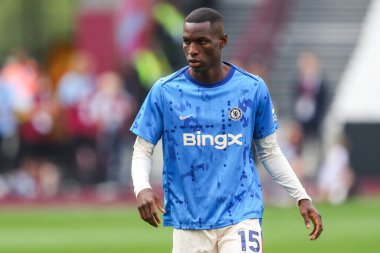 Chelsea 'den Nicolas Jackson Premier League karşılaşması öncesinde Londra, Londra' da oynanan maç öncesi ısınma maçında West Ham United Chelsea 'ye karşı 21 Eylül 2024