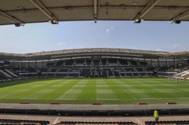 27. Betfred Süper Lig Turu 'nda MKM Stadyumu' nun genel görüntüsü Hull FC ile Catalans Dragons maçının 21 Eylül 2024 'te MKM Stadyumu' nda oynanması.