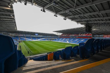 Cardiff City Stadyumu, Cardiff City, Cardiff City Stadyumu, 21 Eylül 2024 'te Cardiff City - Leeds United karşılaşması öncesinde Cardiff City Stadyumu' nun genel görüntüsü.