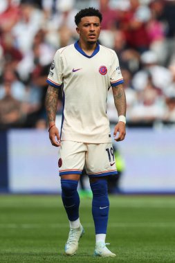 Chelsea 'den Jadon Sancho Premier Lig karşılaşmasında West Ham United, Chelsea' ye karşı Londra Stadyumu, Londra, İngiltere, 21 Eylül 2024