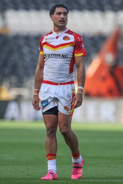 Katalan Ejderhaları 'ndan Reimis Smith 27. Betfred Süper Lig karşılaşmasında Hull FC, Catalans Dragons' a karşı MKM Stadyumu, Hull, Birleşik Krallık, 21 Eylül 2024