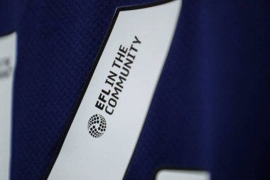 21 Eylül 2024 'te The Valley, Londra, Birleşik Krallık' ta oynanan Sky Bet 1 karşılaşması öncesinde Blackpool 'daki soyunma odasında EFL' in detaylı bir görüntüsü sergilenmektedir.