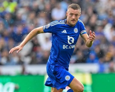 Jamie VARDY (Leicester City) Premier League maçı sırasında Leicester City Everton 'a karşı King Power Stadyumu, Leicester, İngiltere, 21 Eylül 2024