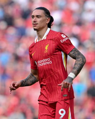 Liverpool 'dan Darwin Nez, 21 Eylül 2024 tarihinde İngiltere' nin Liverpool kentinde oynanan Liverpool Bournemouth maçında