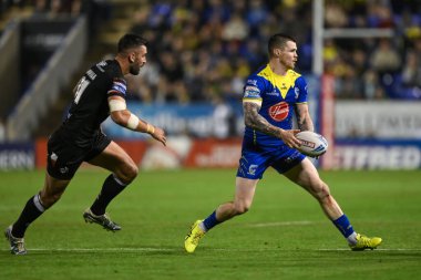 Warrington Wolves takımından John Bateman, 27. Betfred Süper Lig karşılaşmasında Warrington Wolves, Londra Broncos 'a karşı Halliwell Jones Stadyumu, Warrington, İngiltere, 20 Eylül 2024