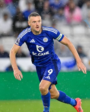 Jamie VARDY (Leicester City) Premier League maçı sırasında Leicester City Everton 'a karşı King Power Stadyumu, Leicester, İngiltere, 21 Eylül 2024