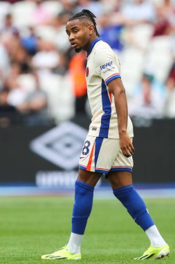Chelsea 'den Christopher Nkunku Premier League maçı sırasında West Ham United Chelsea' ye karşı Londra Stadyumu, Londra, İngiltere, 21 Eylül 2024