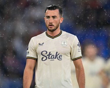 Jack HARRISON (Everton FC) Premier League maçında şiddetli yağmurda Leicester City Everton 'a karşı King Power Stadyumu, Leicester, İngiltere, 21 Eylül 2024