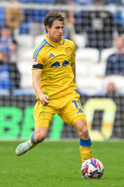 Leeds United takımından Brenden Aaronson, Cardiff City Stadyumu 'nda 21 Eylül 2024' te oynanan Cardiff City - Leeds United maçında maç yapıyor.
