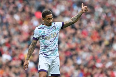 Bournemouth takımından Marcus Tavernier, 21 Eylül 2024 tarihinde İngiltere 'nin Liverpool kentinde oynanan Liverpool-Bournemouth maçında tepki gösterdi.
