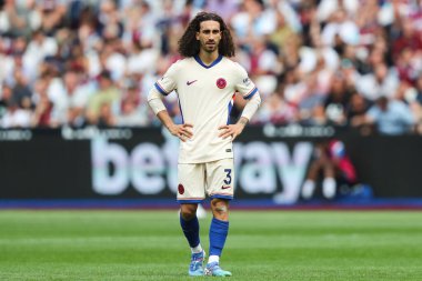 Chelsea 'den Marc Cucurella Premier Lig karşılaşmasında West Ham United Chelsea' ye karşı Londra Stadyumu, Londra, İngiltere, 21 Eylül 2024