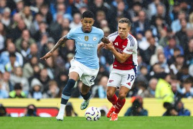 Manchester City 'den Savinho, 22 Eylül 2024 tarihinde Etihad Stadyumu' nda oynanan Premier League maçında Leandro Trossard 'ı geçti.