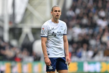 Preston North End 'den Brad Potts, 22 Eylül 2024' te Preston North End, Deepdale, Preston, İngiltere 'de oynanan Blackburn Rovers maçında