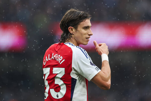 Riccardo Calafiori of Arsenal during the Premier League match Manchester City vs Arsenal at Etihad Stadium, Manchester, United Kingdom, 22nd September 2024 