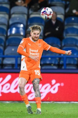 Hayden Coulson of Blackpool clears the ball down field during the Sky Bet League 1 match Huddersfield Town vs Blackpool at John Smith's Stadium, Huddersfield, United Kingdom, 24th September 2024 clipart