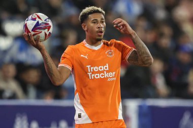 Blackpool 'dan Jordan Lawrence-Gabriel 24 Eylül 2024' te John Smith Stadyumu 'nda Huddersfield Town' a karşı Blackpool 'da oynanan Sky Bet 1 maçına katılmaya hazırlanıyor.