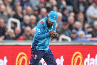 Adil Rashid of England catches out Matthew Short of Australia during the Third Metro Bank One Day International match England vs Australia at The Seat Unique Riverside, Chester-le-street, United Kingdom, 24th September 2024 clipart