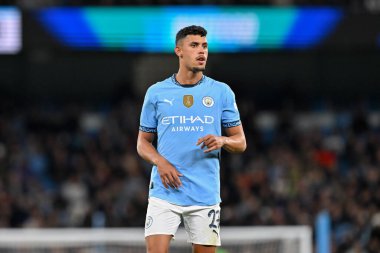 Manchester City 'den Matheus Nunes Carabao Kupası maçı sırasında Manchester City ile Watford arasında Etihad Stadyumu' nda, 24 Eylül 2024