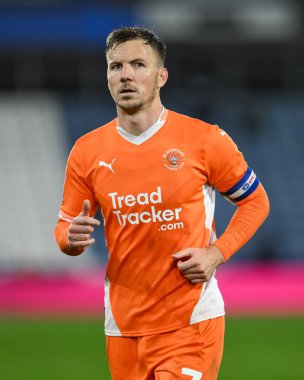 Blackpool takımından Lee Evans 24 Eylül 2024 'te John Smith' in stadyumunda Huddersfield Town 'a karşı Blackpool maçında
