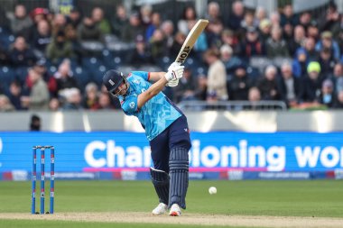 Will Jacks of England hits a four during the Third Metro Bank One Day International match England vs Australia at The Seat Unique Riverside, Chester-le-street, United Kingdom, 24th September 2024 clipart