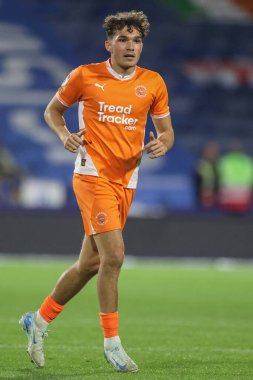 Blackpool takımından Kyle Joseph 24 Eylül 2024 'te John Smith' in stadyumunda Huddersfield Town 'a karşı Blackpool maçında