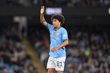 Manchester City 'den Rico Lewis, 24 Eylül 2024' te Etihad Stadyumu 'nda oynanan Manchester City - Watford maçında...