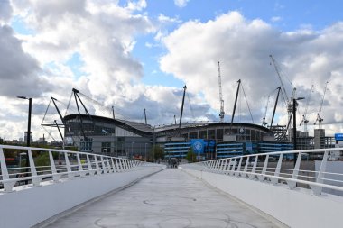 Etihad Stadyumu 'nun, 24 Eylül 2024 tarihinde Etihad Stadyumu' nda oynanan ve Manchester City 'nin Watford' a karşı oynadığı Carabao Kupası öncesinde genel bir görüntüsü.