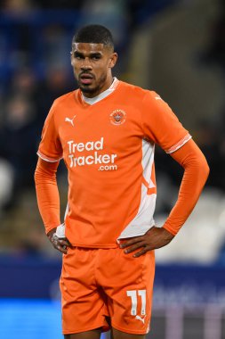 Blackpool takımından Ashley Fletcher 24 Eylül 2024 'te John Smith' in stadyumunda Huddersfield Town 'a karşı Blackpool maçında
