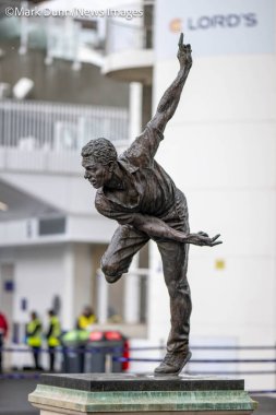 Statue at Lords Media Centre during the Third Metro Bank One Day International England v Australia at Lords, London, United Kingdom, 27th September 2024 clipart