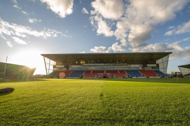 Salford Halk Stadyumu, Salford Red Devils 'in genel görüntüsü Betfred Süper Lig eleme karşılaşması öncesinde Salford Red Devils - Leigh Leopards - Salford Community Stadyumu, Eccles, Birleşik Krallık, 27 Eylül 2024