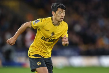 Wolverhampton Wanderers 'dan Hwang Hee-Chan Premier League maçı sırasında Wolverhampton Wanderers Liverpool' a karşı Molineux, Wolverhampton, Birleşik Krallık, 28 Eylül 2024