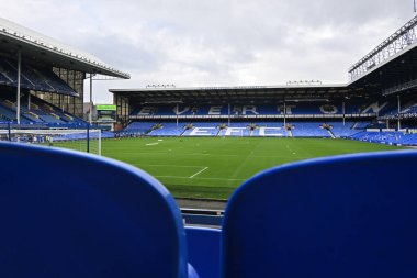 Goodison Park 'ın, 28 Eylül 2024' te İngiltere 'nin Liverpool şehrindeki Goodison Park' ta oynanan Everton-Crystal Palace Premier League maçı öncesinde genel bir görüntüsü.