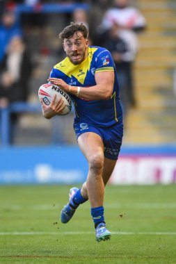 Warrington Wolves 'tan Matty Ashton, 28 Eylül 2024' te İngiltere 'nin Warrington şehrindeki Halliwell Jones Stadyumu' nda oynanan 2 Warrington Wolves-St Helens play-off eleme maçında ara verdi.