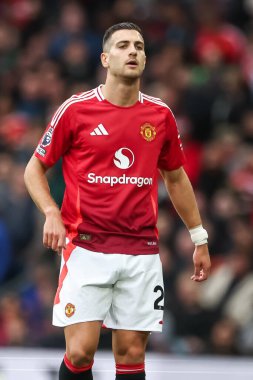 Diogo Dalot of Manchester United during the Premier League match Manchester United vs Tottenham Hotspur at Old Trafford, Manchester, United Kingdom, 29th September 2024 clipart