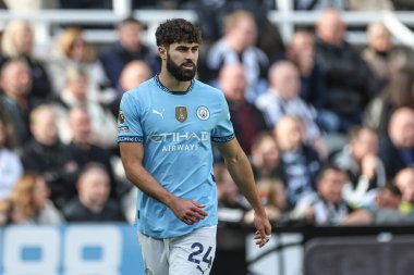 Manchester City 'den Joko Gvardiol Premier League maçı sırasında Newcastle United, Manchester City' ye karşı St. James 's Park, Newcastle, İngiltere, 28 Eylül 2024