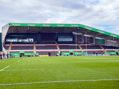 Wellford Road Stadyumu Gallagher Premiership maçından önce Leicester Tigers - Bath Rugby maçı Welford Road, Leicester, Birleşik Krallık, 29 Eylül 2024