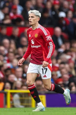 Manchester United 'ın Manchester United ile Tottenham Hotspur arasındaki Premier League maçında Alejandro Garnacho, Old Trafford, Manchester, Birleşik Krallık' ta 29 Eylül 2024