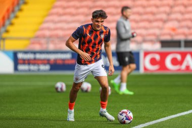 Blackpool 'dan Kyle Joseph, 28 Eylül 2024' te Bloomfield Road, Blackpool 'da Blackpool' a karşı oynanan Sky Bet Ligi 1 maçı öncesinde oynanan ısınma maçında...