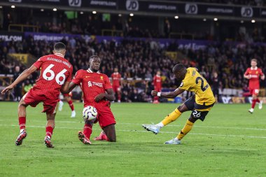 Wolverhampton Wanderers takımından Carlos Forbs, 28 Eylül 2024 tarihinde İngiltere 'nin Wolverhampton kentinde oynanan Premier League maçında Wolverhampton Wanderers' a karşı Liverpool maçında gol attı.