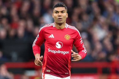 Manchester United 'ın Manchester United ile Tottenham Hotspur arasındaki Premier League maçında Bruno Fernandes, Old Trafford, Manchester, İngiltere' de 29 Eylül 202