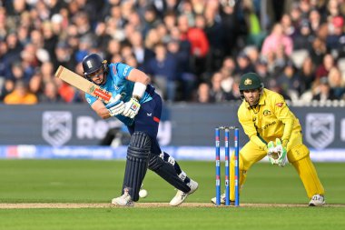 Jamie SMITH of England batting during the Third Metro Bank One Day International England v Australia at Lords, London, United Kingdom, 27th September 2024 clipart