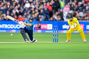 Jacob BETHELL of England batting during the Third Metro Bank One Day International England v Australia at Lords, London, United Kingdom, 27th September 2024 clipart