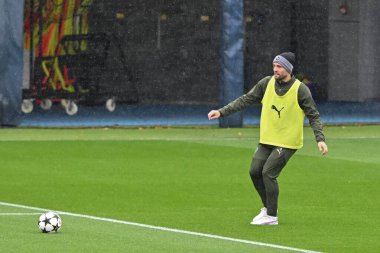 Manchester City 'den Mateo Kovai 30 Eylül 2024' te Etihad Kampüsü 'nde yapılan açık eğitim sırasında