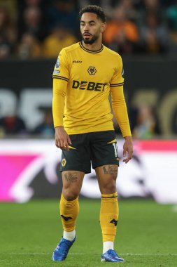 Matheus Cunha of Wolverhampton Wanderers during the Premier League match Wolverhampton Wanderers vs Liverpool at Molineux, Wolverhampton, United Kingdom, 28th September 2024 clipart