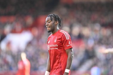 Nottingham Forrest 'tan Anthony ELANGA Premier League maçı sırasında Nottingham Forest, Fulham' a karşı City Ground, Nottingham, Birleşik Krallık, 28 Eylül 2024